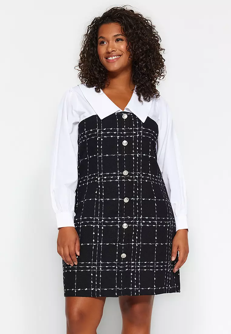 Checked shop dresses online