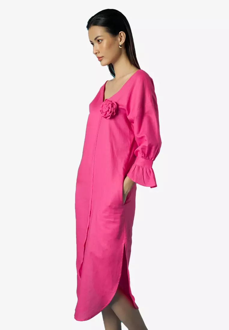 Becoming Color Me Midi Linen Dress