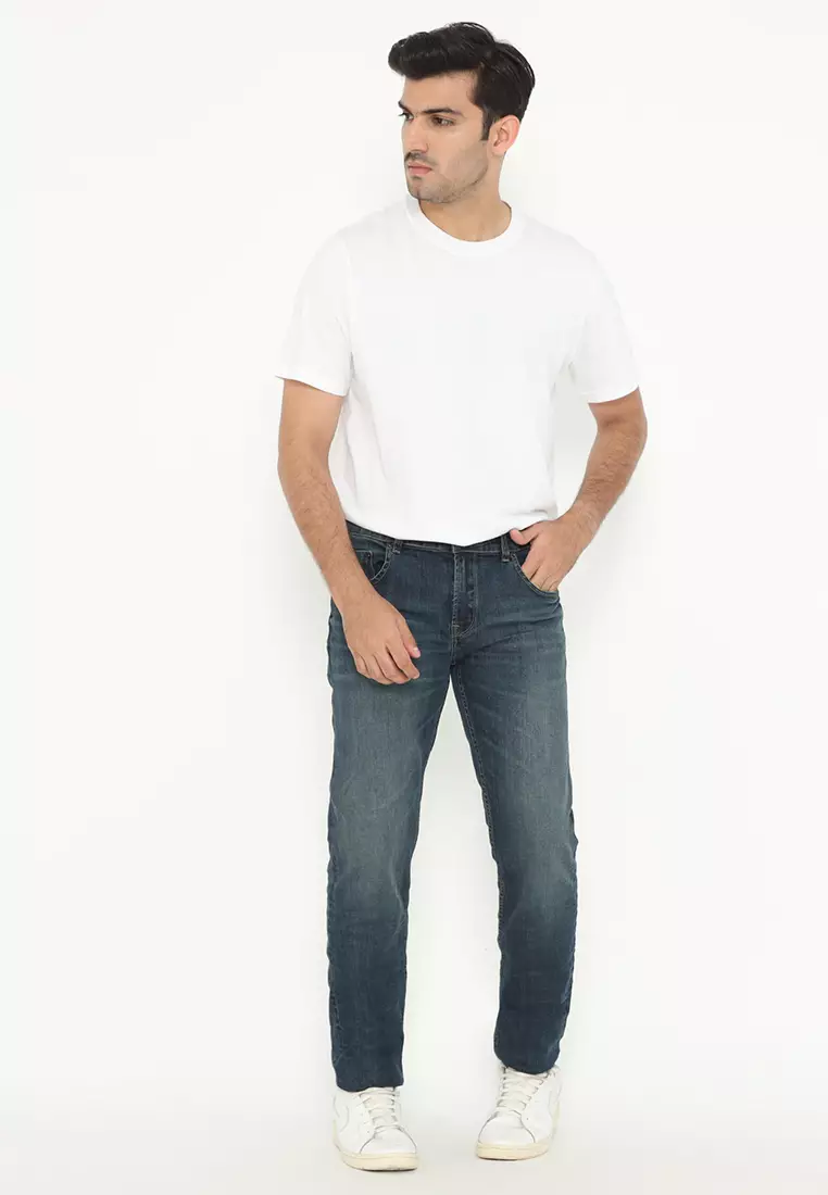 Celana Jeans Df Slim Fit Navy/Medium Blue