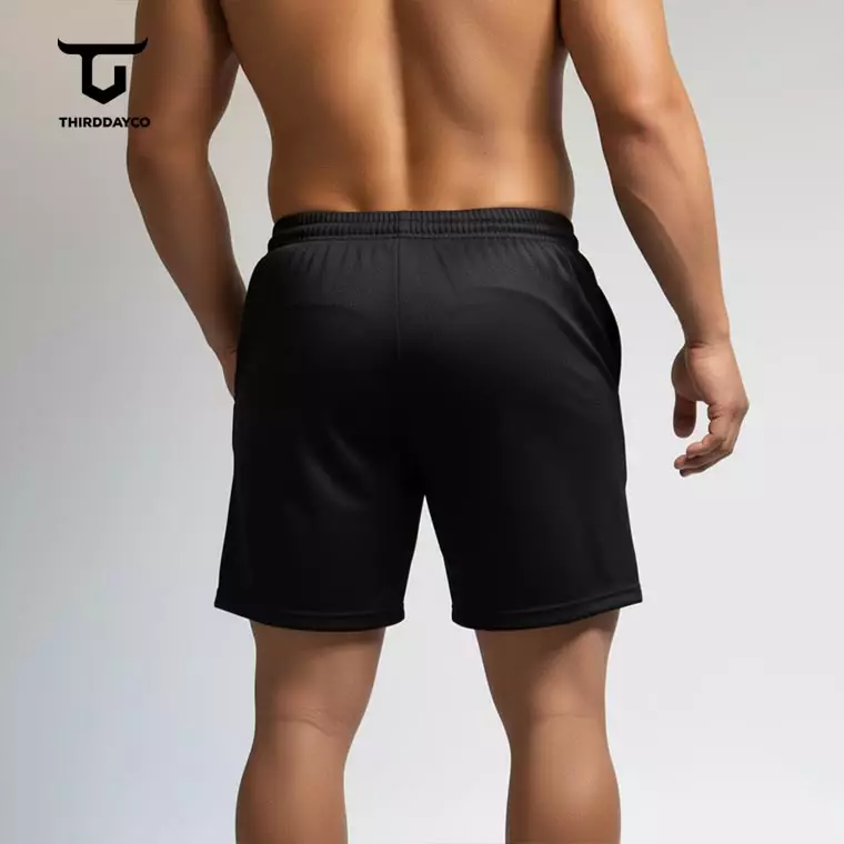 THIRDDAY Celana Pendek Olahraga Gym AirStretch 4 way stretch drifit Pria - Hitam MC045