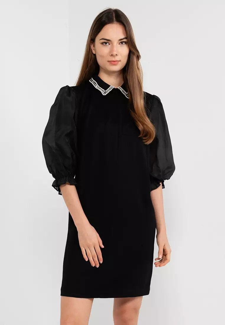 Kate Spade Embellished Collar Shirt Dress hz ZALORA