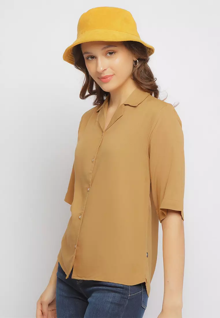 C2 Fritzi Yellow Basic Blouse
