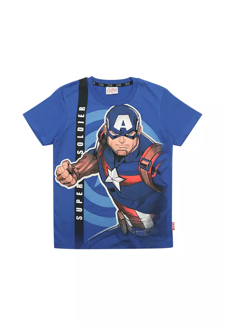 Marvel Avengers Boys "Captain America Super Soldier" Graphic T-Shirt