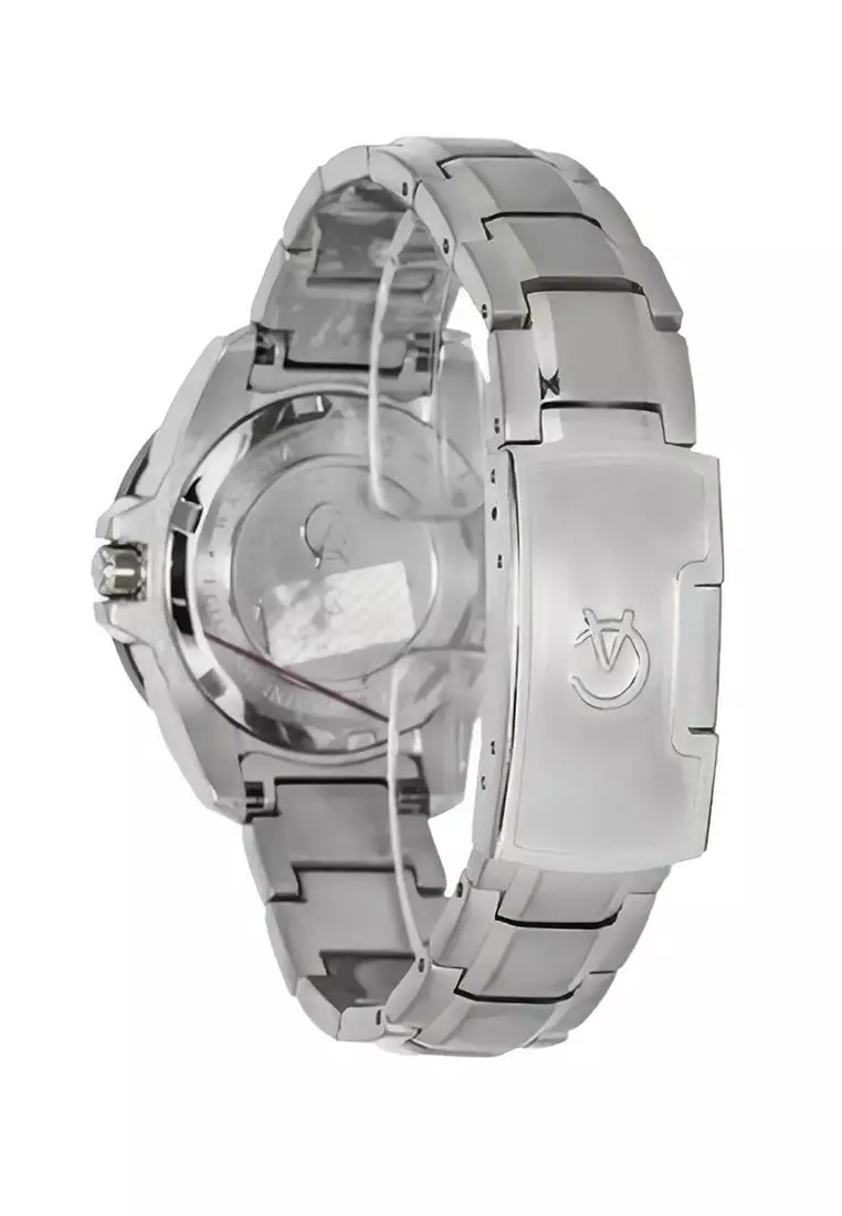 Alexandre Christie Jam Tangan - Silver Black White - Stainless Steel - 6305 BFBTBSL