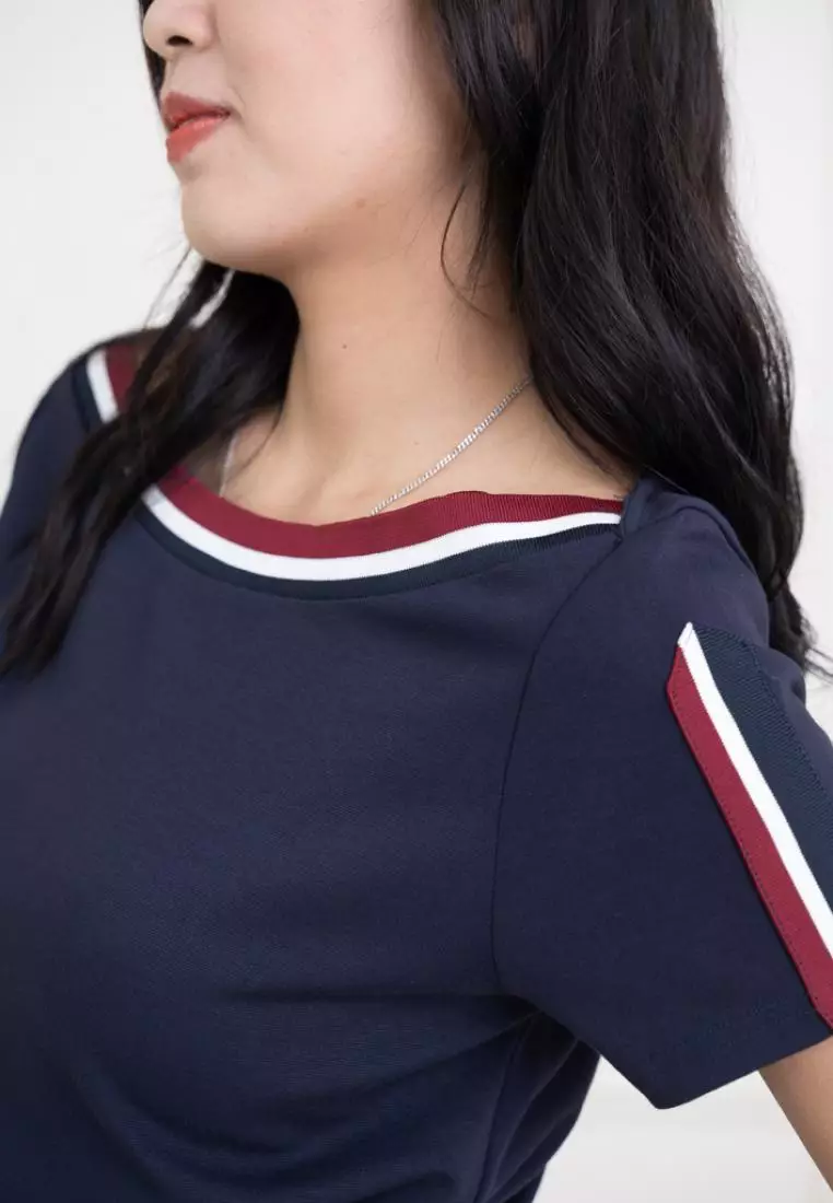 COTTON SPORTY SET WITH STRIPE FINISHING