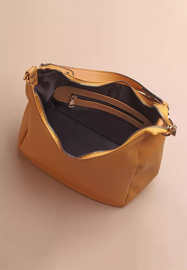 Tas Bahu Wanita Silvertote Jules Hobo Mustard
