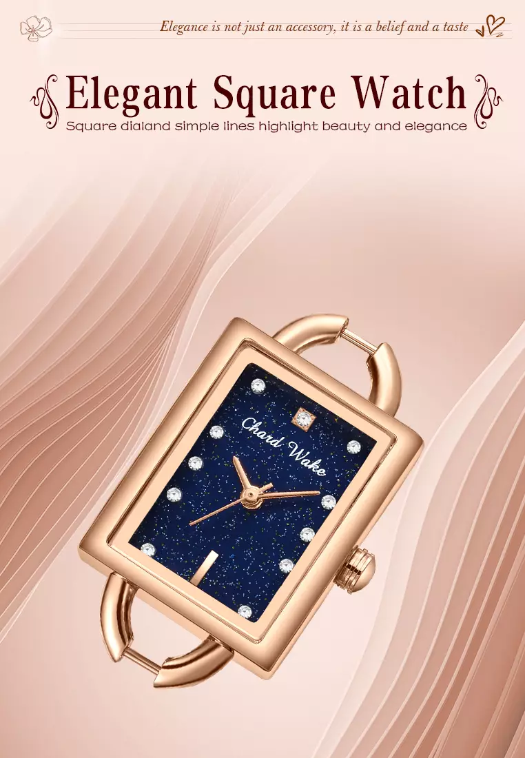 Jam Tangan Wanita Gelang Original Korea Fashion Anti Air Kuarsa Jam Tangan Cewek roseblue