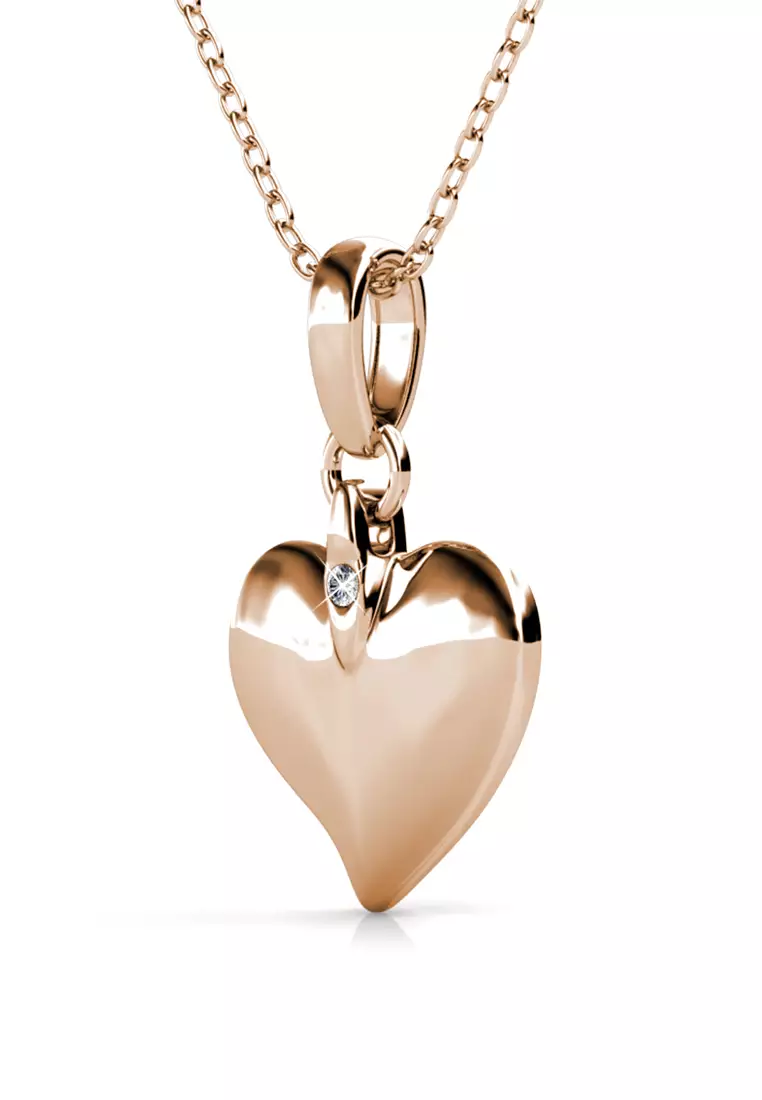 Peach Love Pendant RG - Kalung Crystal by Her Jewellery