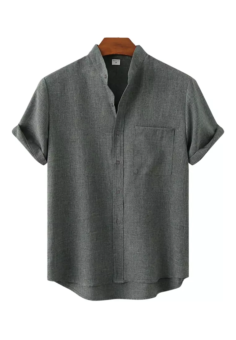 Buy Twenty Eight Shoes Cotton Linen Solid Color Shirt YL-C85 in