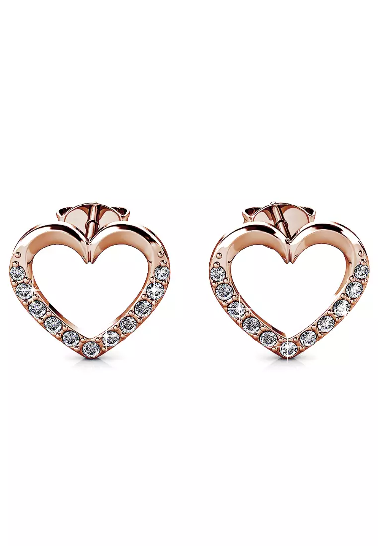 Innocent Heart Stud Earrings Embellished with SWAROVSKI® crystals