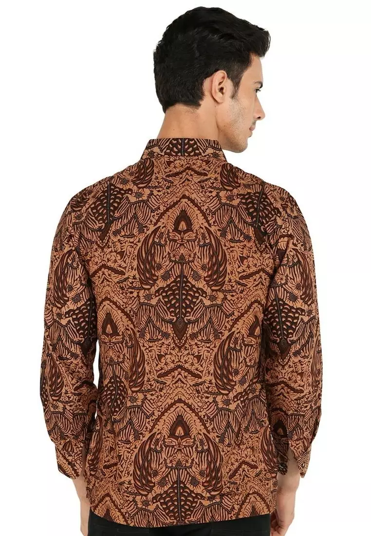 Kemeja Batik Pria Premium Slimfit Elegant Modern Lengan Panjang Bambang Kaca