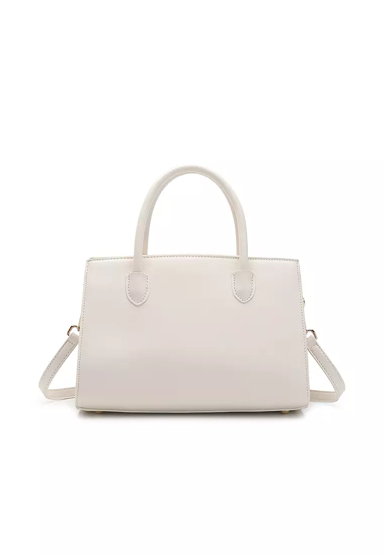 Women's Top Handle Bag / Sling Bag / Crossbody Bag - White