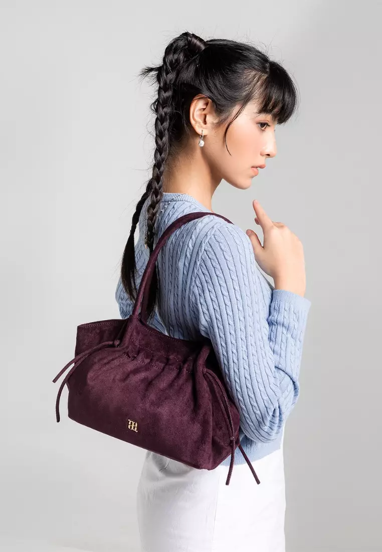 Mandu Mini Bag Suede - Burgundy