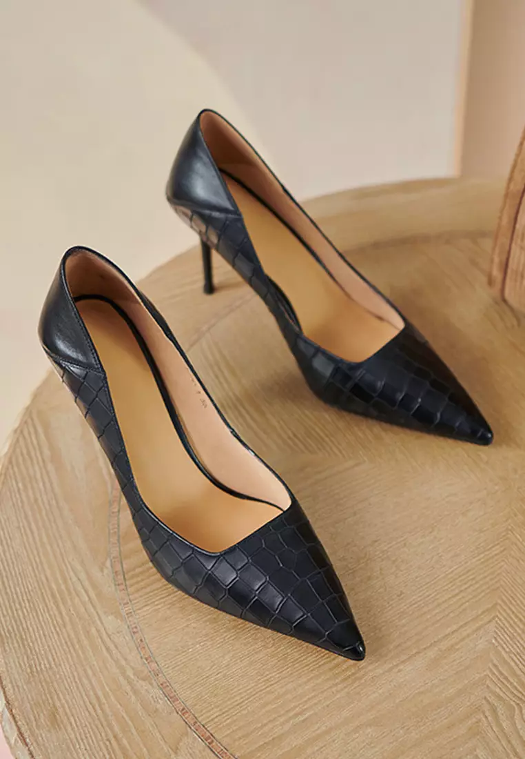 Crocodile new arrivals print heels