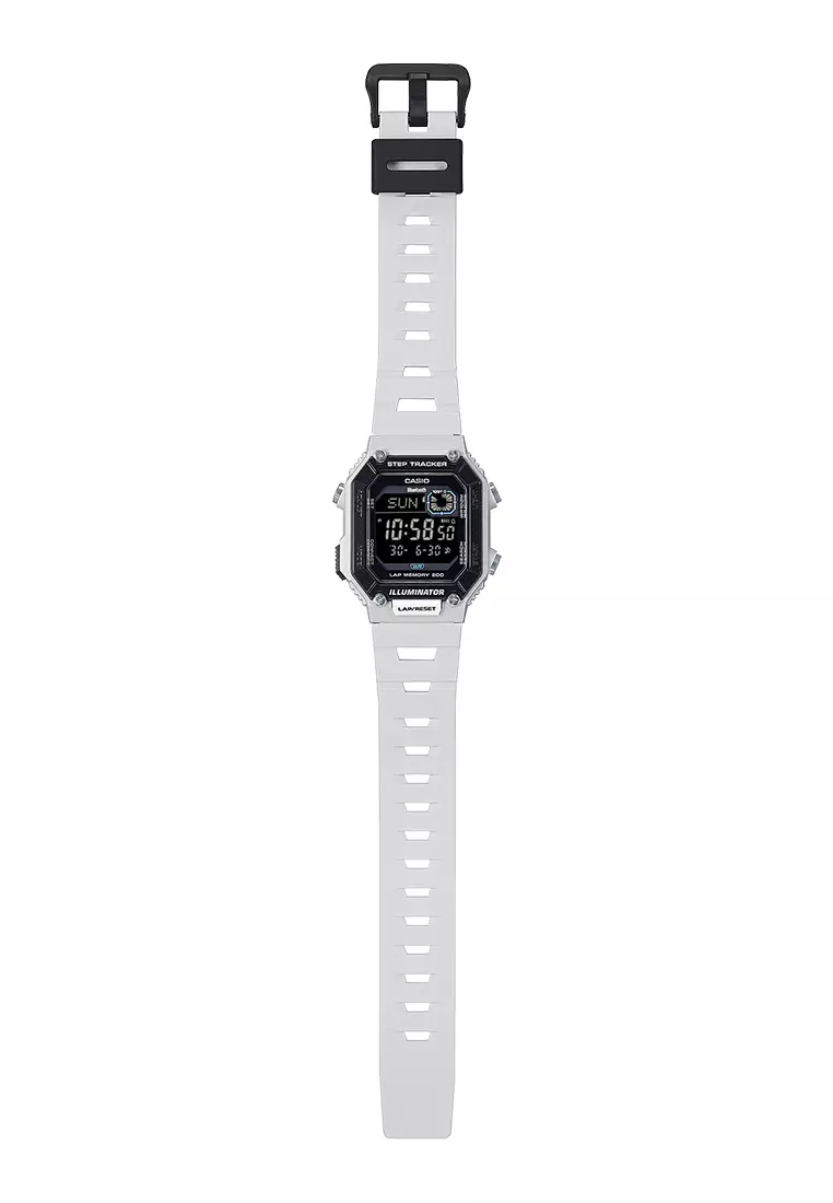 Casio Standard Series - Jam Tangan Digital Pria - White Resin Band - WS-B1000-8BV