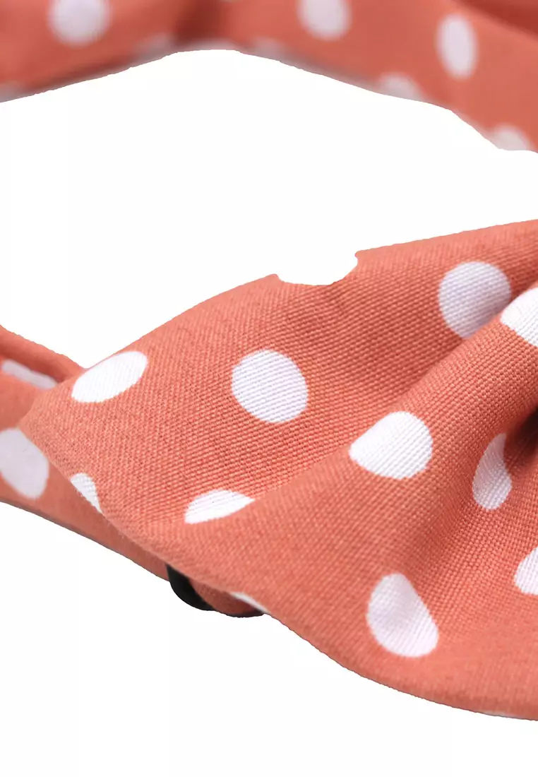 Dasi Kupu Bowtie Coral Polka A21