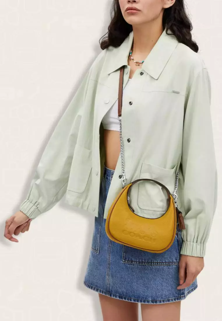 Coach Carmen Mini Crossbody In Colorblock Yellow Gold Multi