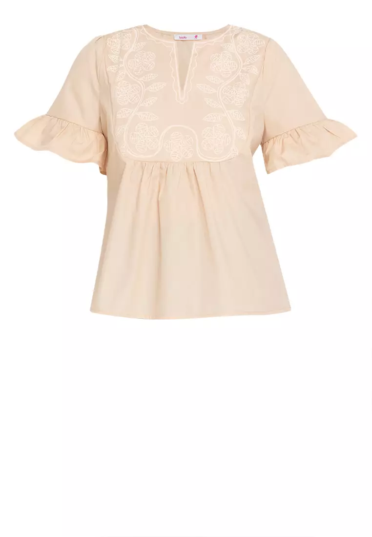 Coralyn Printed Bib Filipiniana Blouse