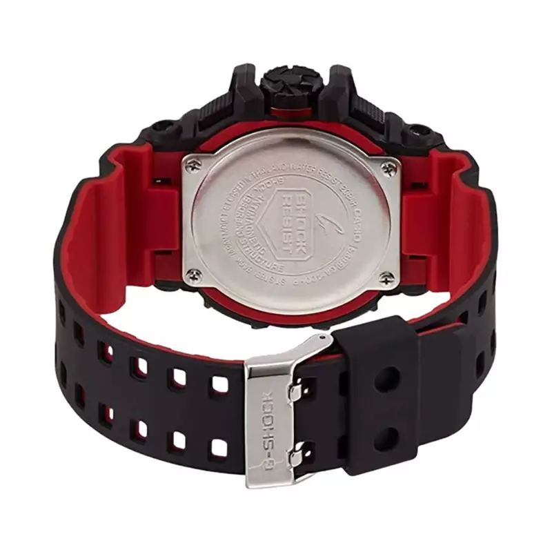 Jam Tangan Pria Analog Digital Casio G-Shock GA-400HR-1ADR GA400HR GA-400HR Black And Red Series Red Black Resin Band
