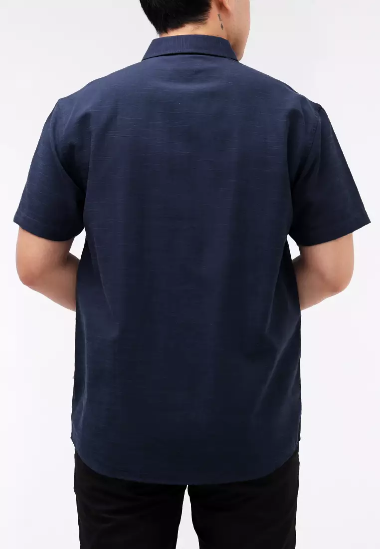 Woven Slub Cotton Short Sleeves