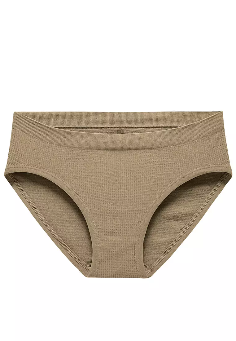 Ice Silk Mid waist Ladies Underwear Seamless Panties Briefs Knickers 5  Packs