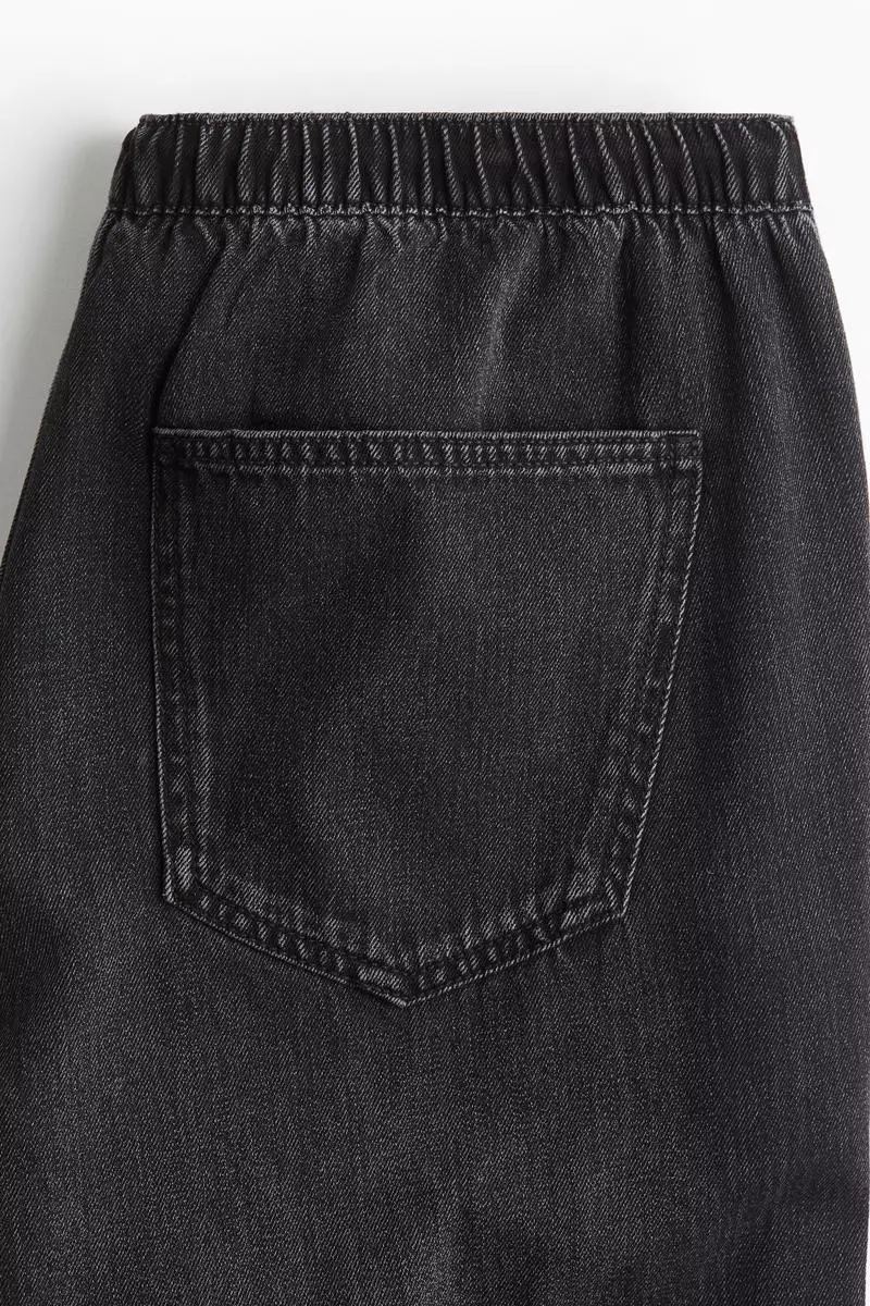 Denim drawstring trousers