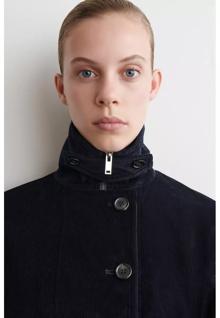 CORDUROY FUNNEL-NECK JACKET