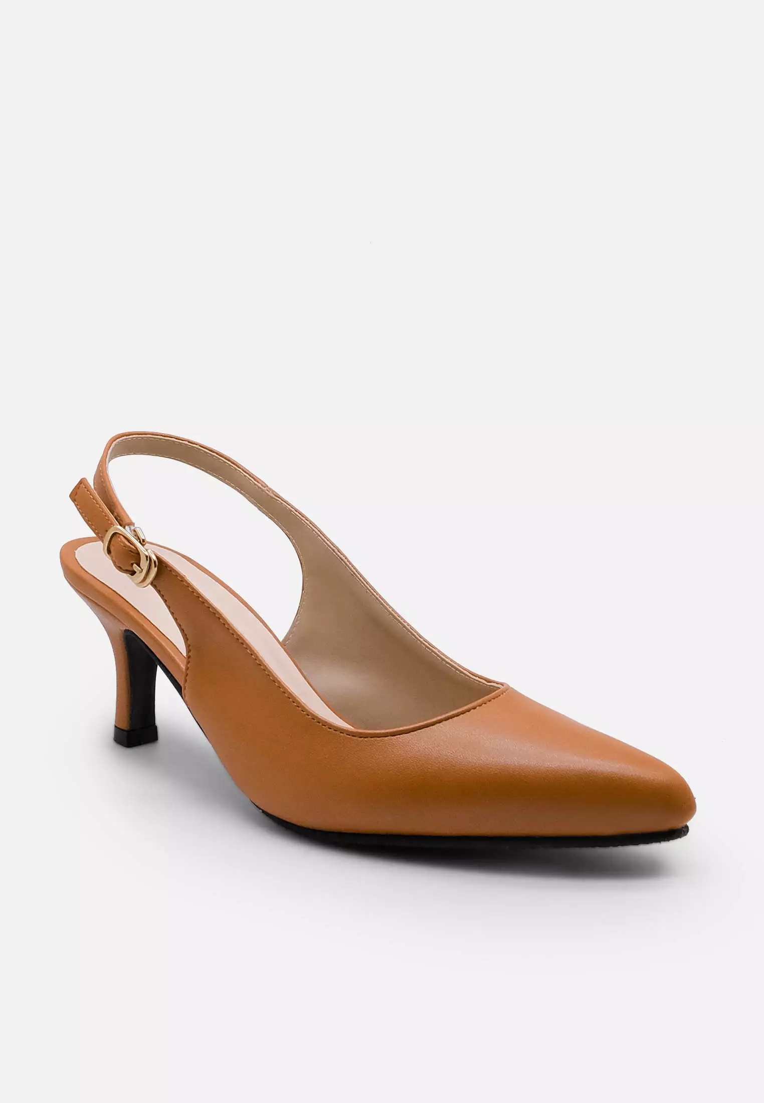Claire Sepatu Slingback Wanita Stiletto Pointed Toe