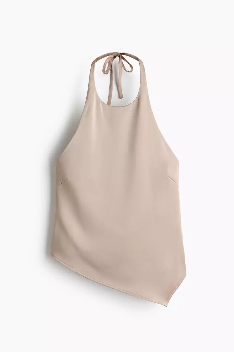 Asymmetric halterneck top