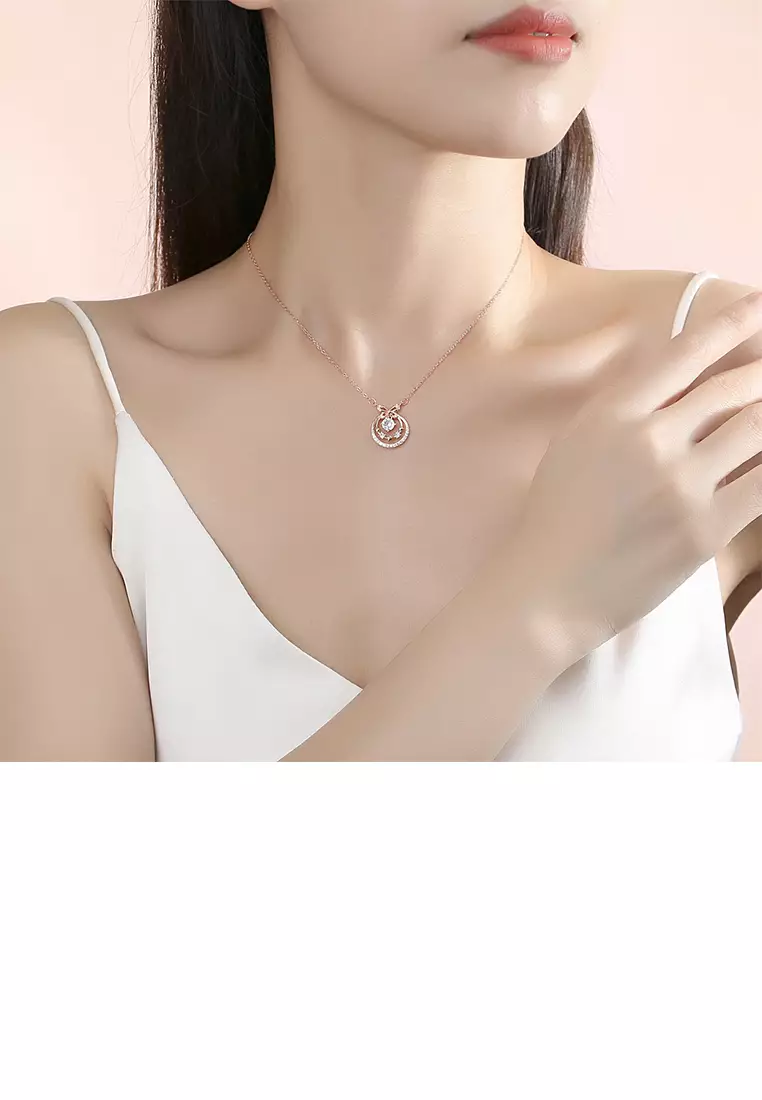Buy SOEOES 925 Sterling Silver Plated Rose Gold Fashion Sweet Star ...