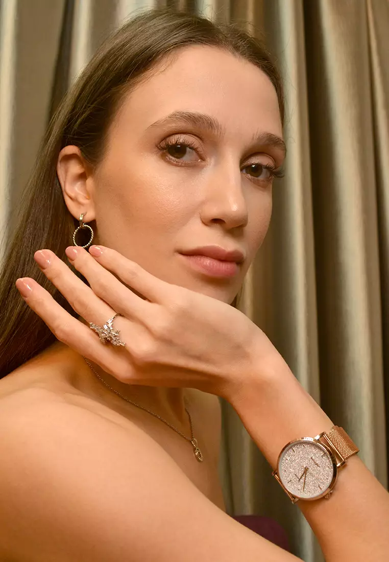 Seamless Dial Watch - Rose Gold and White