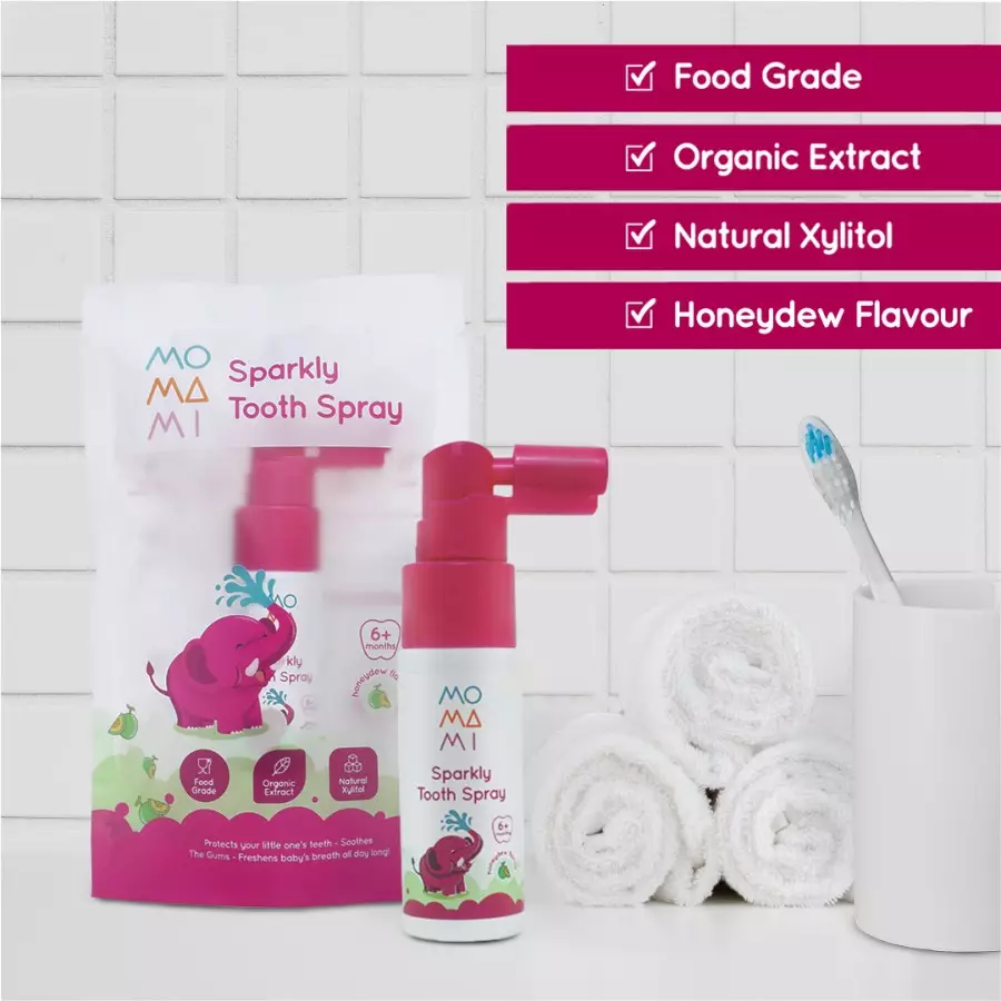 Momami Toothspray Honeydew 20Ml - Semprotan Pelindung Gigi Anak (Madu)