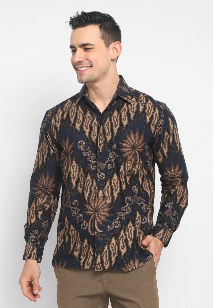 Jual ABIROY Agastya Kemeja  Batik Slimfit Pria  Lengan 