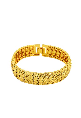 YOUNIQ gold YOUNIQ Pineapple 24K Gold Plated Watch Strap Bracelet 12597ACBB33B81GS_1