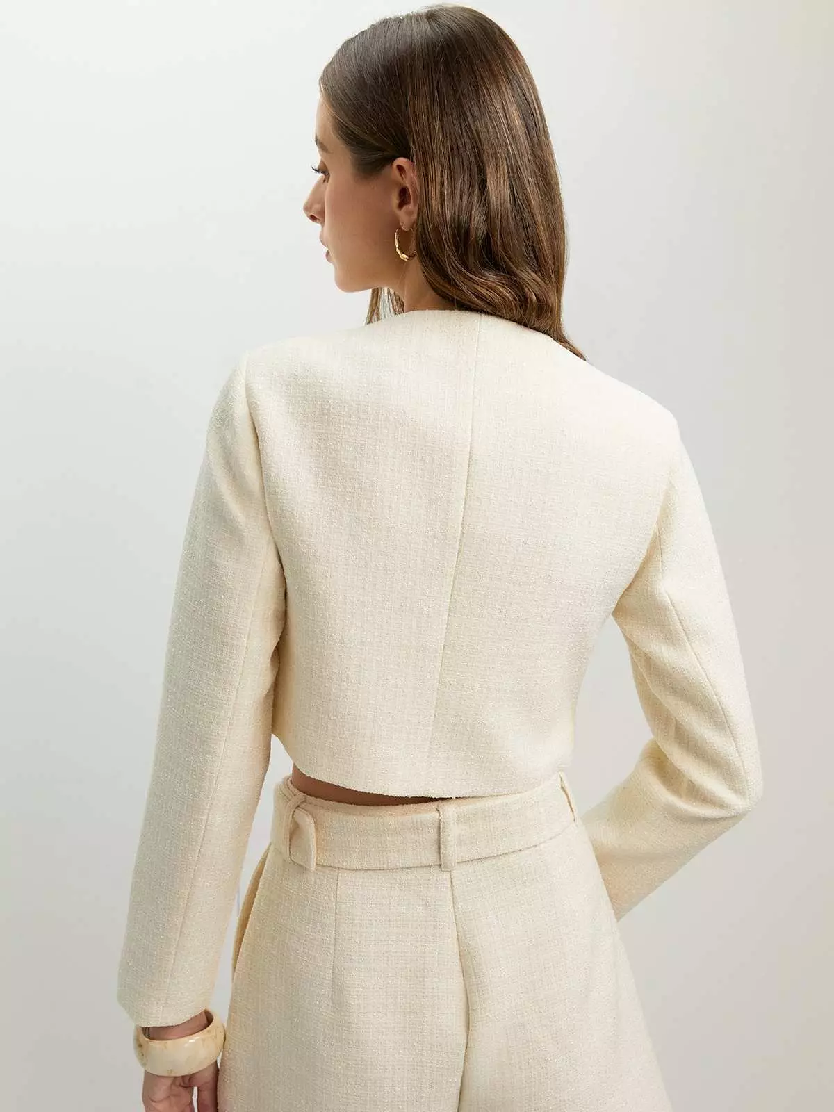 Tweed Blazer - Ivory