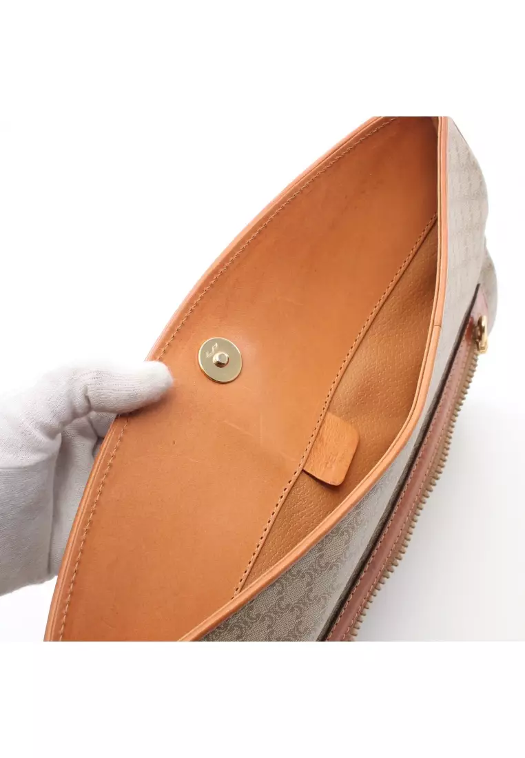 Buy Celine Pre loved Celine Macadam Clutch bag PVC leather beige