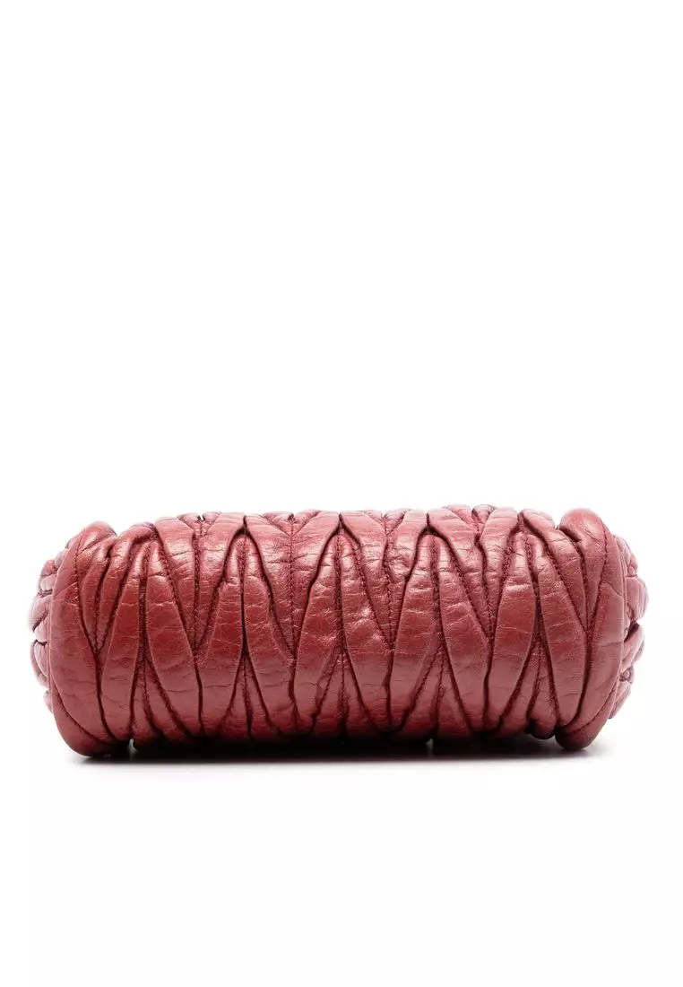 Pre-Loved Miu Miu Matelasse Leather Shoulder Bag