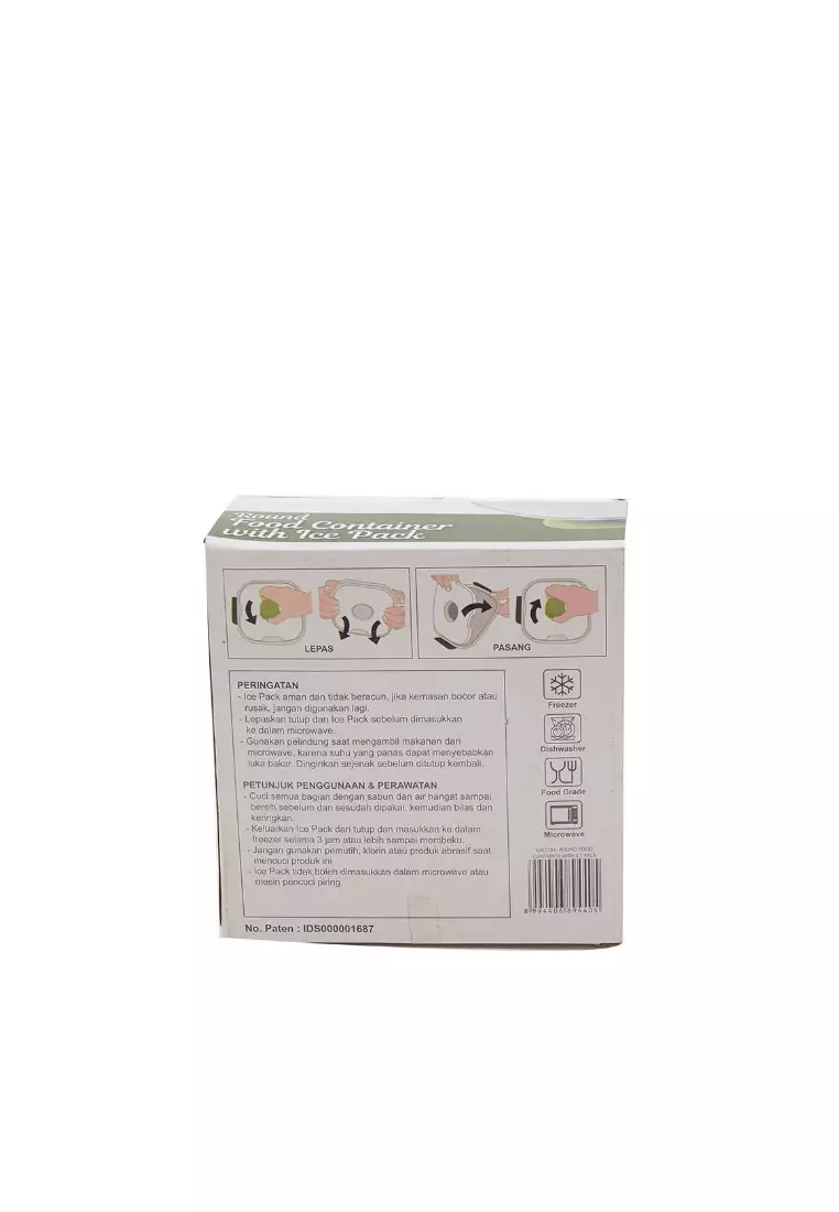 L.Blend Briliant Round Food Container With Ice Pack 1.2L