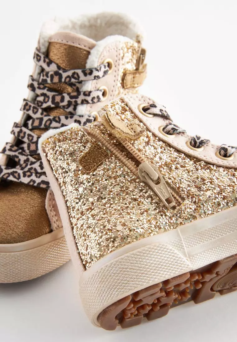 Girls gold new arrivals high tops