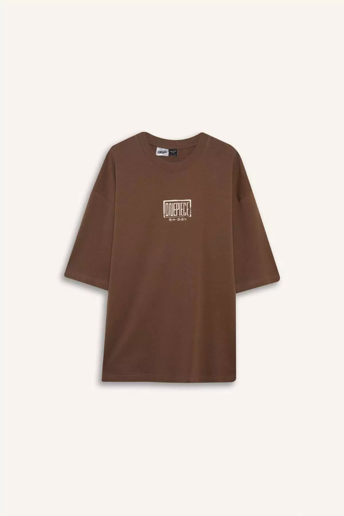 100% Cotton One Piece Loose Fit Crew Neck Back Printed Short Sleeve T-Shirt E0713Ax25Sm