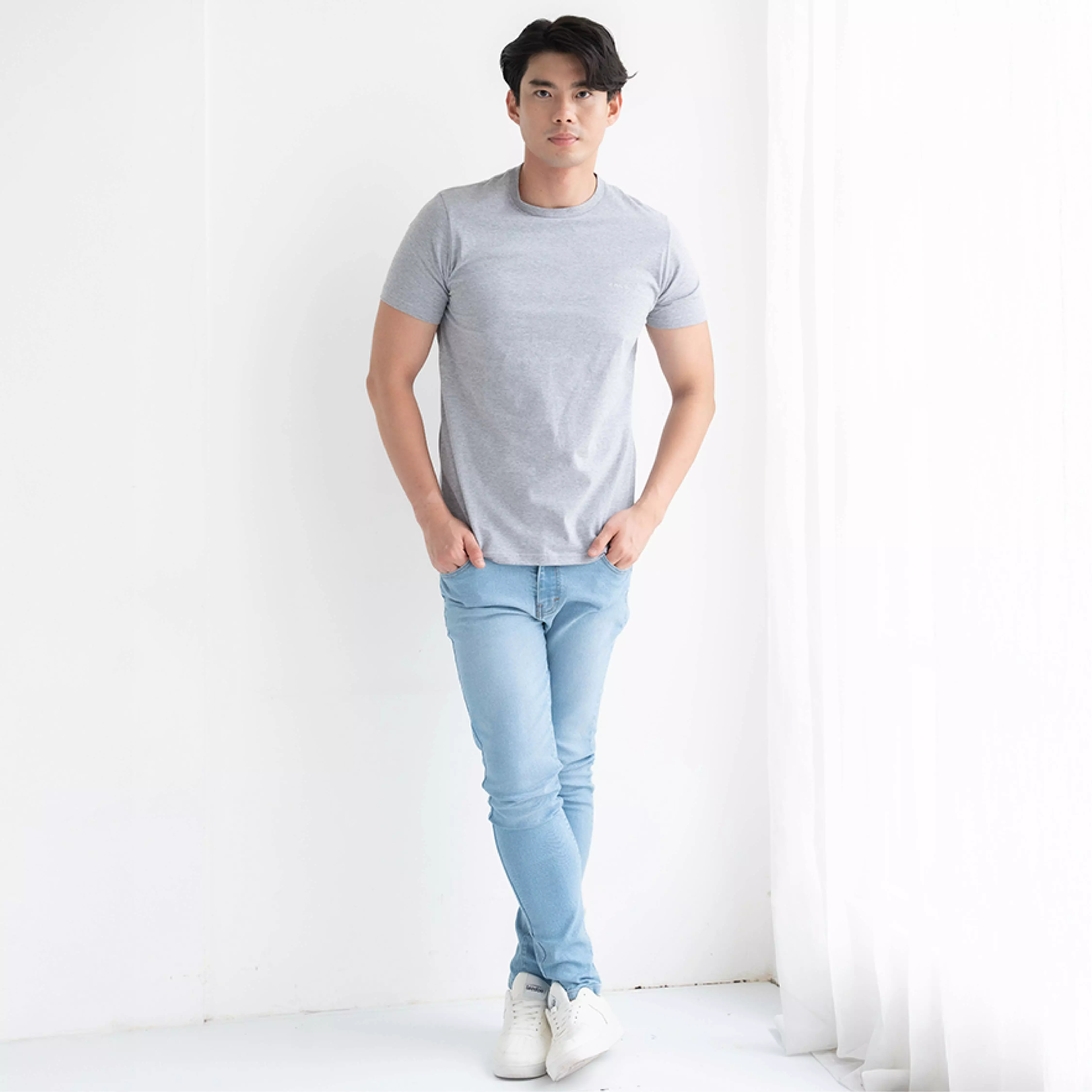 Kale Arion Misty Grey / T-Shirt Pria Lengan Pendek / Unisex