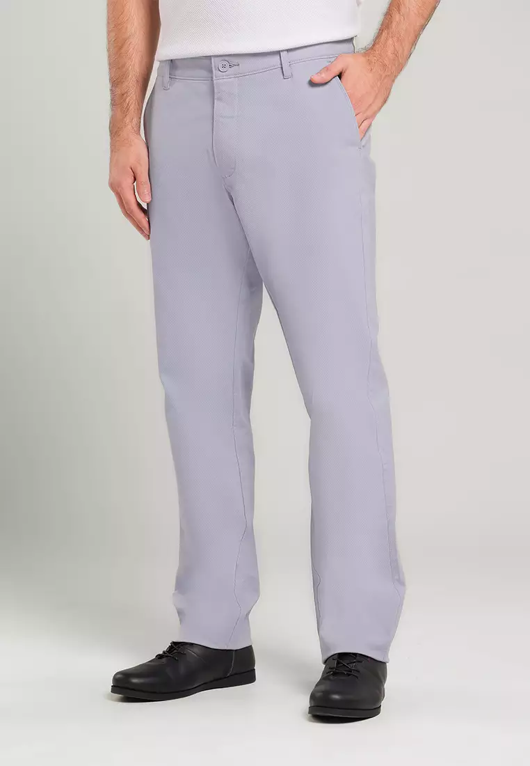 MOC Celana Panjang Chinos Pria Regular Fit Svarga - Light Grey