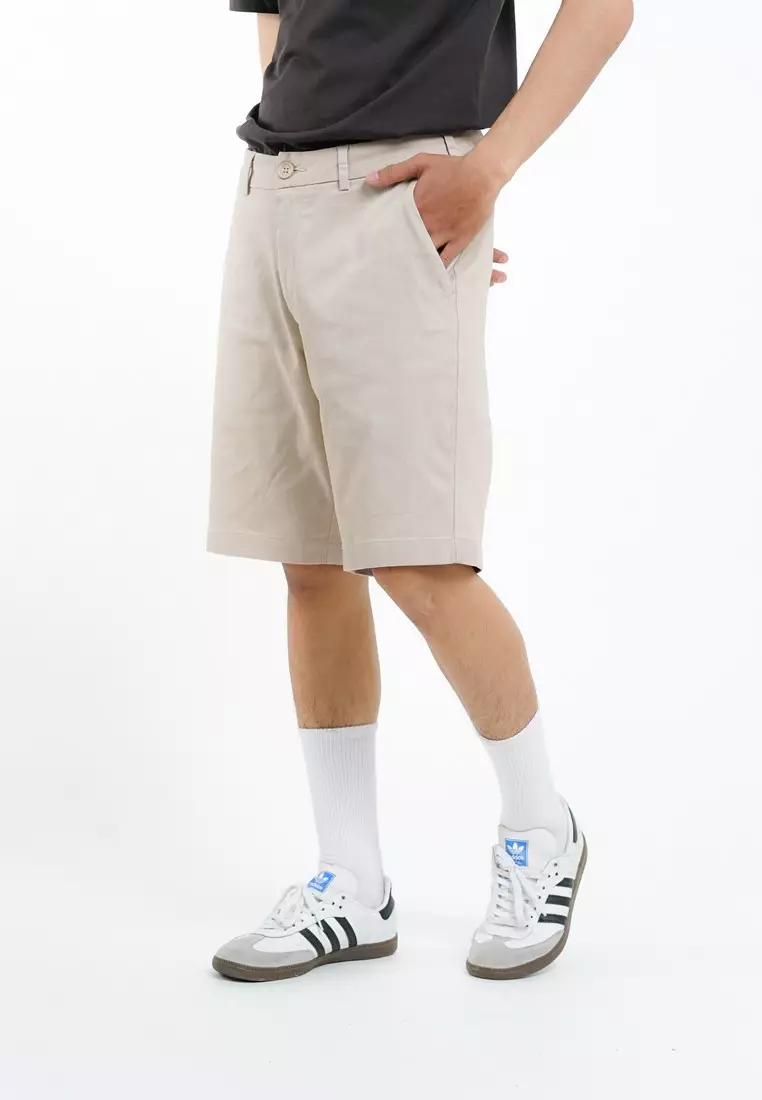 Greenlight Essential Men's Short Chinos Pants Regular Fit Cotton Spandex Miles 021225