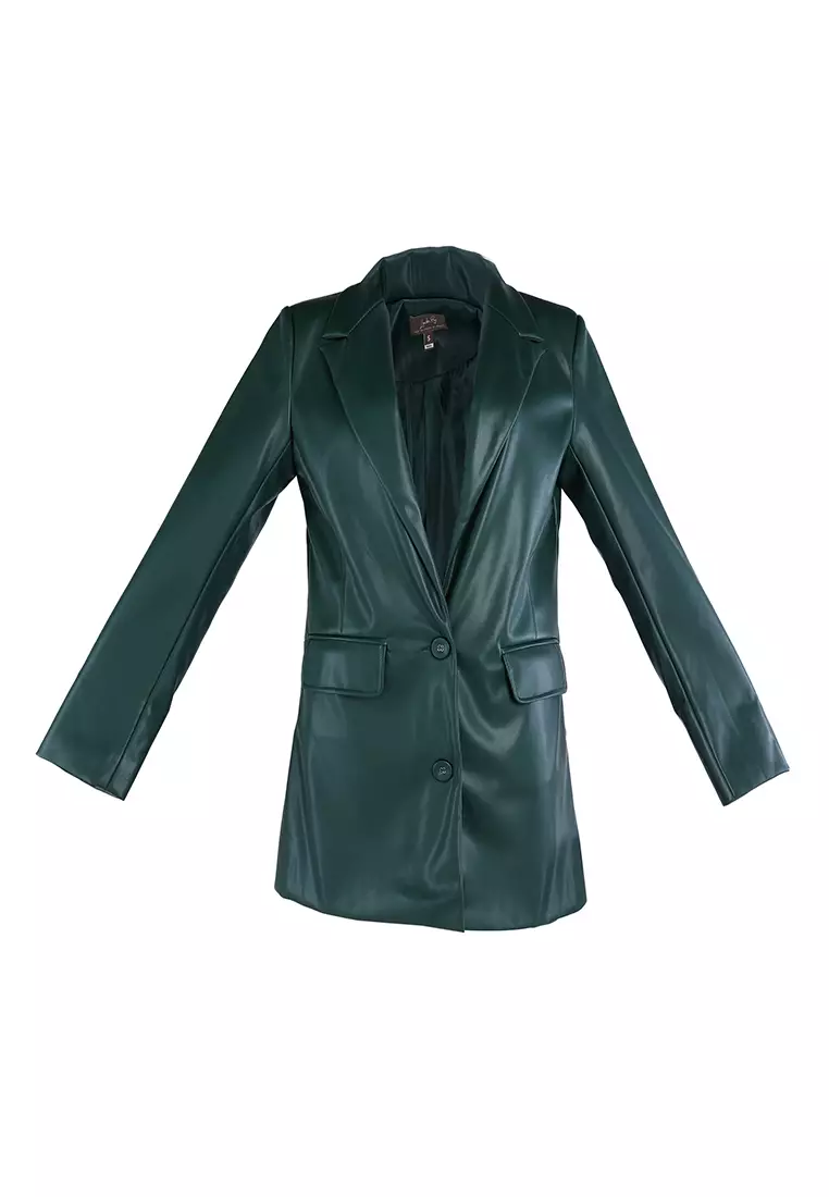 Blazer Wanita Hijau Botol