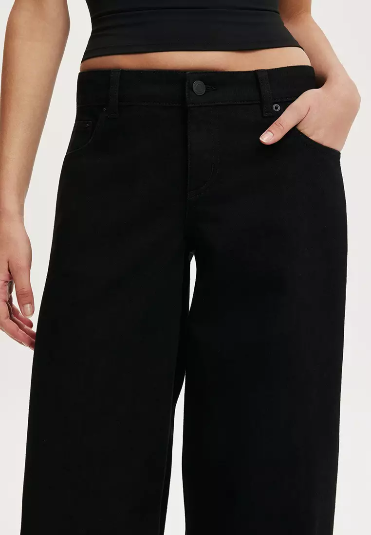 Low Rise Wide Jeans