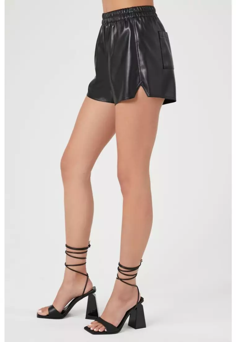 Forever 21 sale faux leather shorts