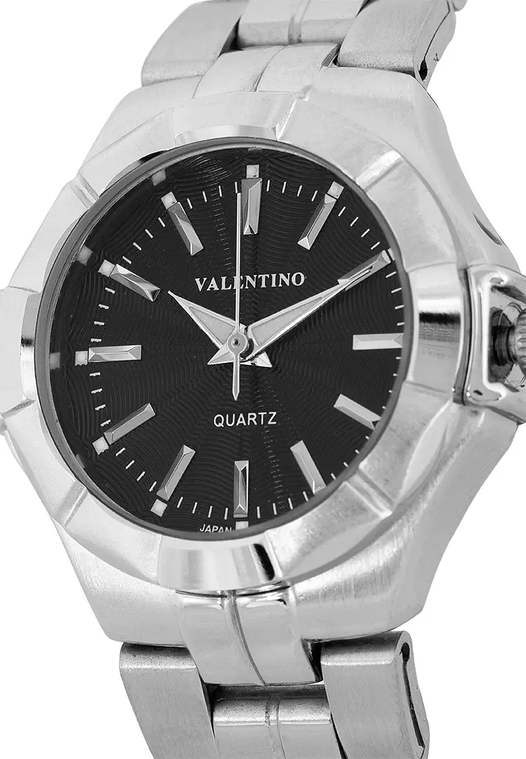 Analog Watch 20122263-Sil Ves - Blk Dial Line