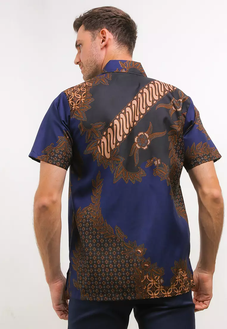 Mahesa Kemeja Batik Exclusive Premium Pria Casual Modern Lengan Pendek