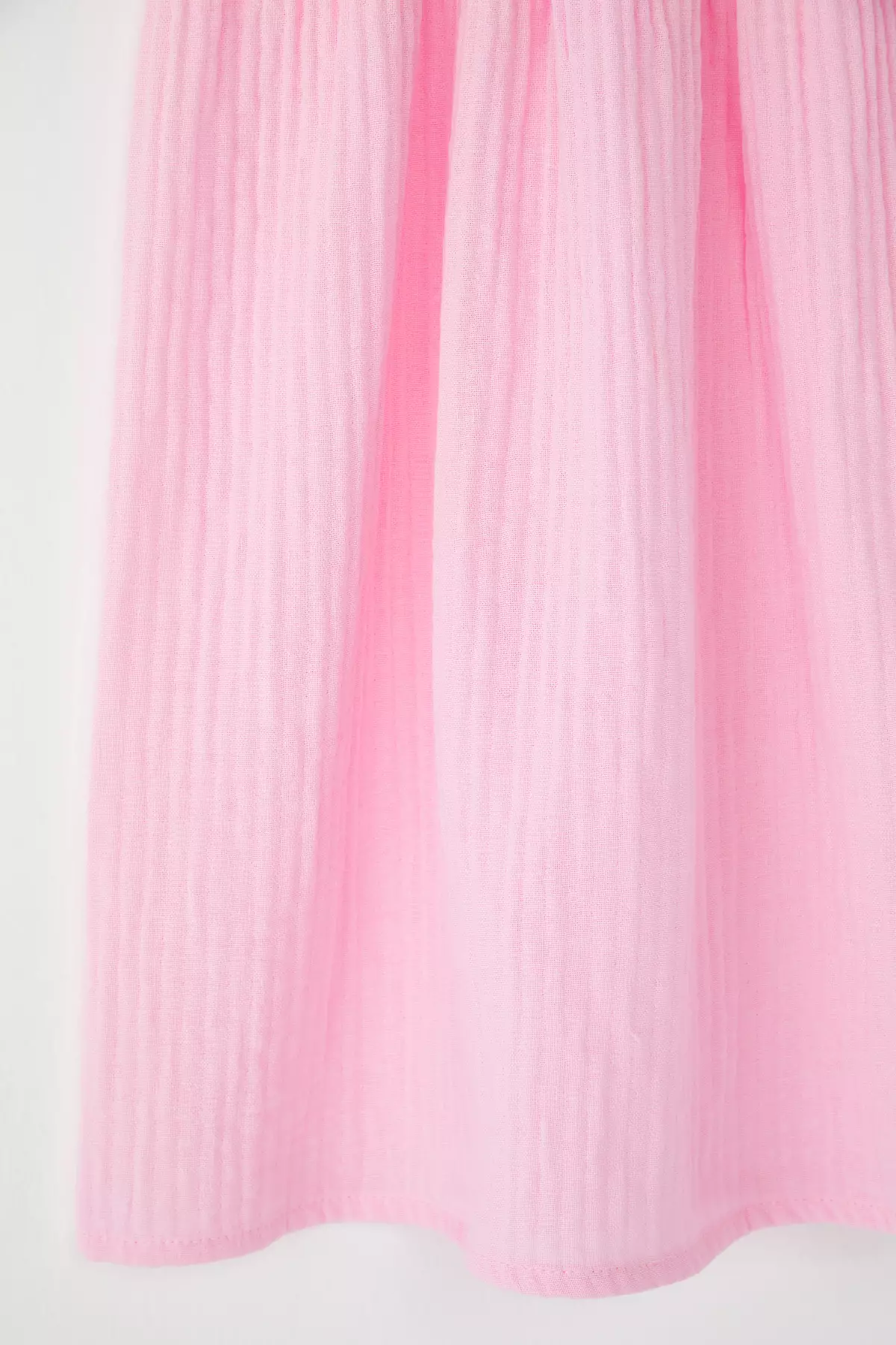 Pink Girl 100% Cotton Color Block Strap Mini Knitted Dress Tkdss25El00073