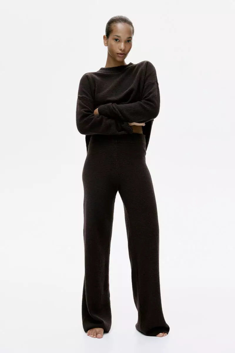 Fine-knit trousers